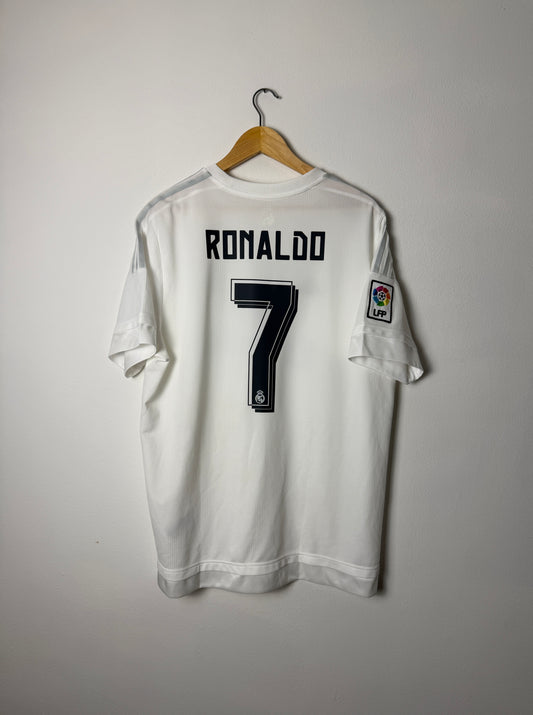 Cristiano Ronaldo Real Madrid CF 2015-16 home football shirt (XL)