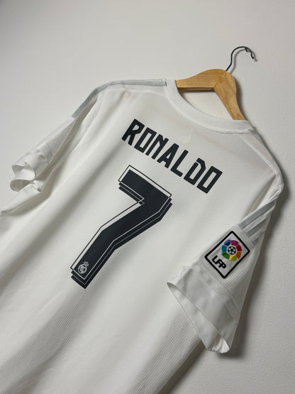 Cristiano Ronaldo Real Madrid CF 2015-16 home football shirt (XL)