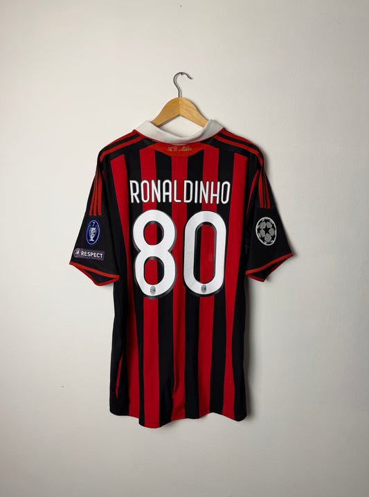Ronaldinho AC Milan 2009-10 home football shirt (XL)