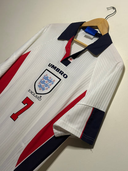 David Beckham England 1998 World Cup home football shirt (L)