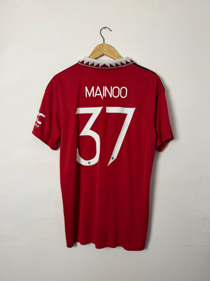 Kobbie Mainoo Manchester United 2022-23 home football shirt (L)