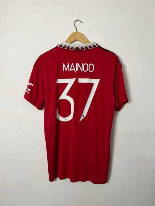 Kobbie Mainoo Manchester United 2022-23 home football shirt (L)