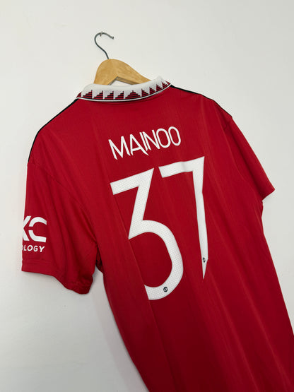 Kobbie Mainoo Manchester United 2022-23 home football shirt (L)
