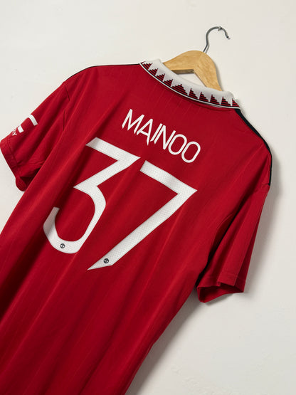 Kobbie Mainoo Manchester United 2022-23 home football shirt (L)