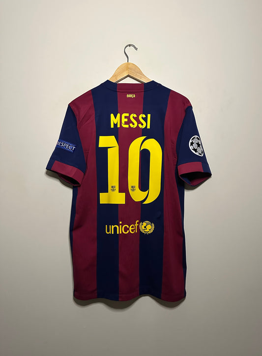 Lionel Messi FC Barcelona 2014-15 Champions League final edition home football shirt (M)