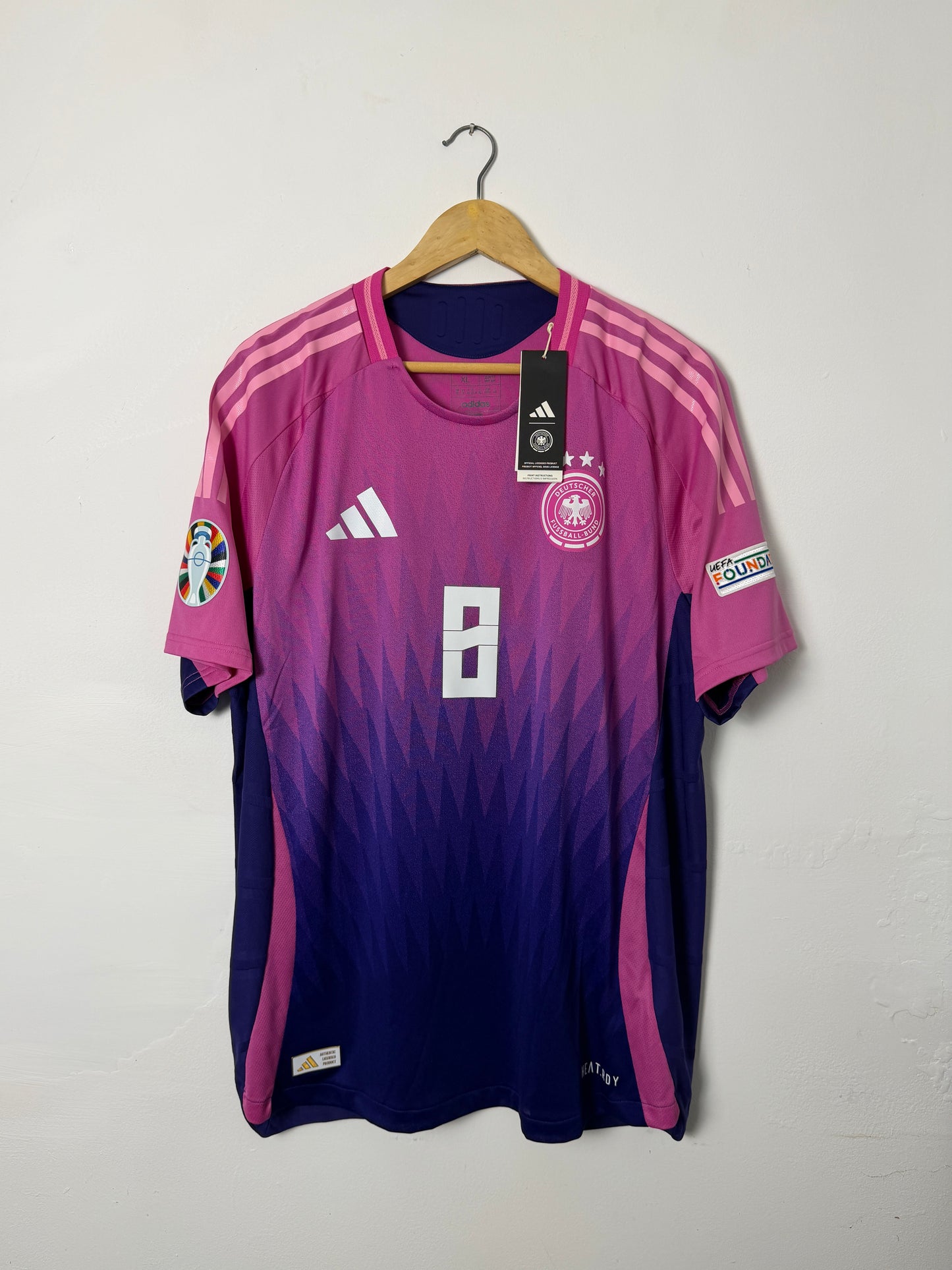 Toni Kroos Germany 2024 Euro HEAT.RDY away football shirt (XL)