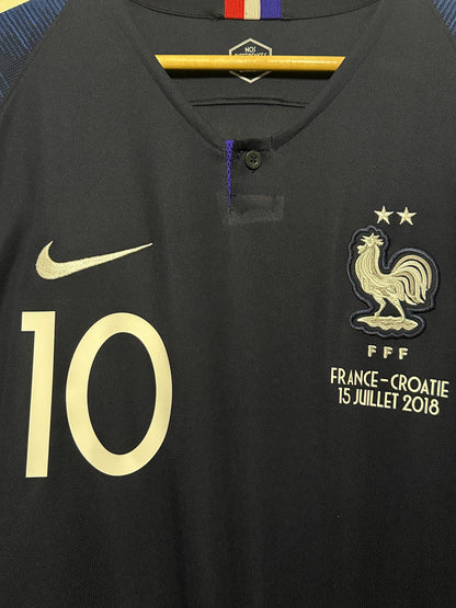 Kylian Mbappe France 2018 World Cup final edition home football shirt (L)