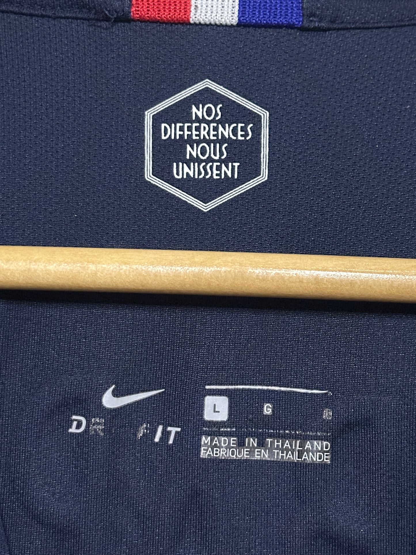 Kylian Mbappe France 2018 World Cup final edition home football shirt (L)