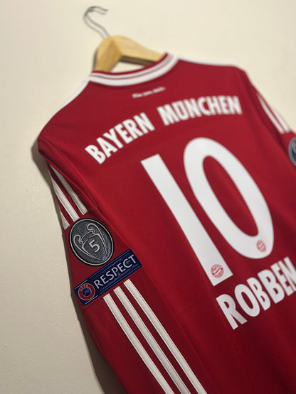 Arjen Robben FC Bayern Munich 2013-14 long sleeve home football shirt (M)