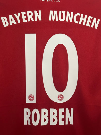 Arjen Robben FC Bayern Munich 2013-14 long sleeve home football shirt (M)