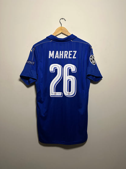 Riyadh Mahrez Leicester City FC 2016-17 home football shirt (M)