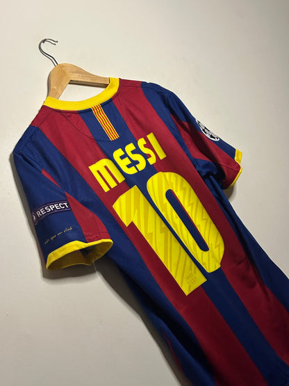 Lionel Messi FC Barcelona 2010-11 champions league final edition home football shirt (M)