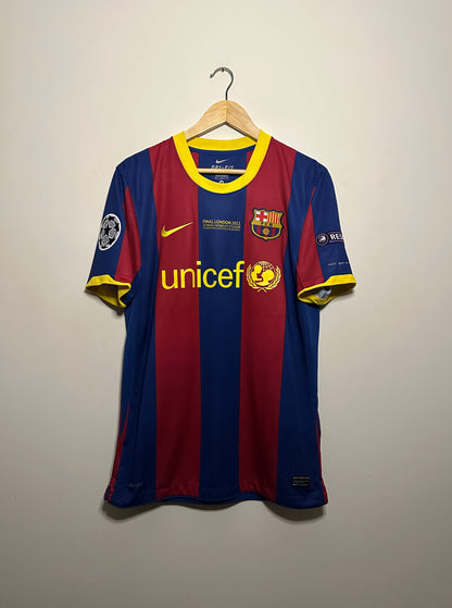 Lionel Messi FC Barcelona 2010-11 champions league final edition home football shirt (M)