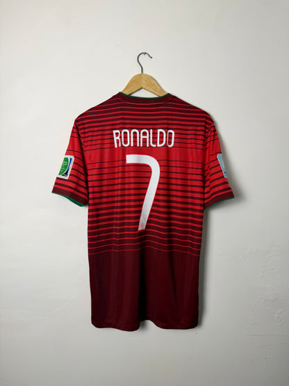 Cristiano Ronaldo Portugal 2014 World Cup home football shirt (M)