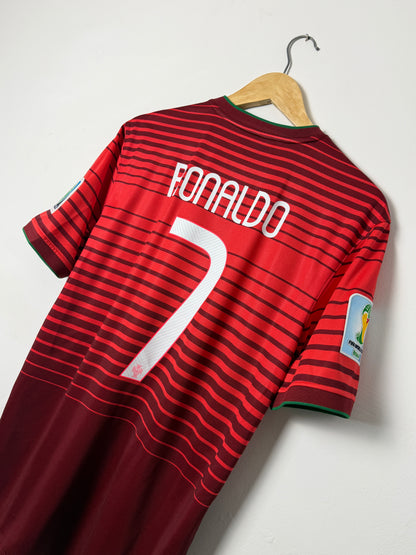 Cristiano Ronaldo Portugal 2014 World Cup home football shirt (M)