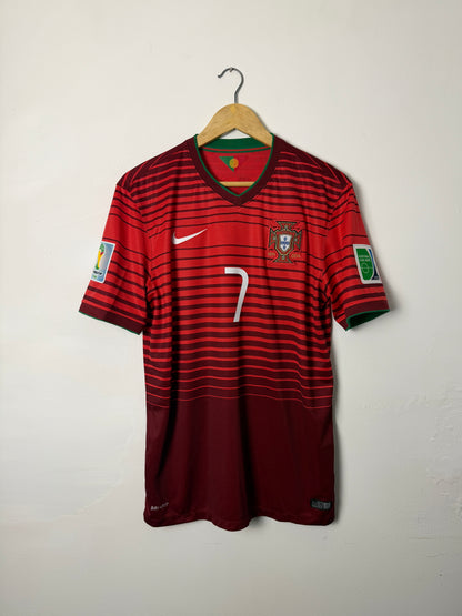 Cristiano Ronaldo Portugal 2014 World Cup home football shirt (M)