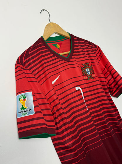 Cristiano Ronaldo Portugal 2014 World Cup home football shirt (M)