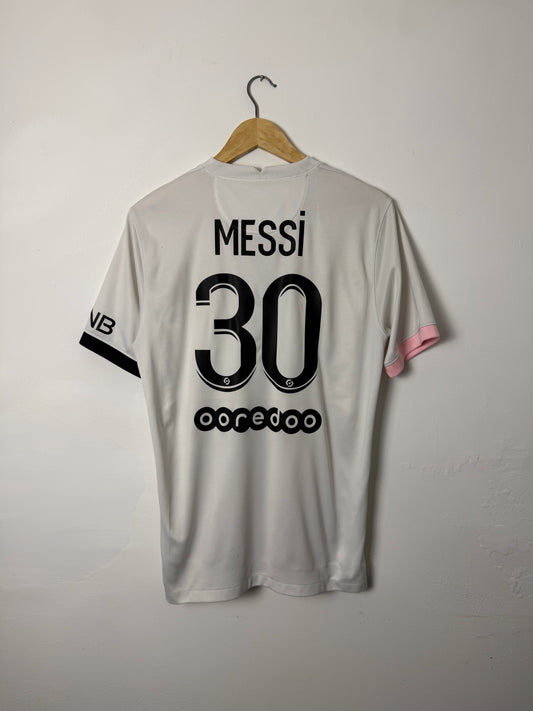 Lionel Messi PSG 2021-22 away football shirt (M)