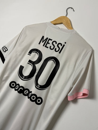 Lionel Messi PSG 2021-22 away football shirt (M)