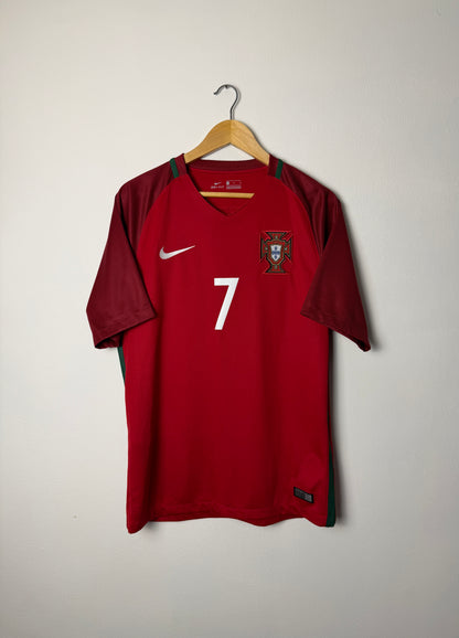 Cristiano Ronaldo Portugal 2016 home football shirt (M)