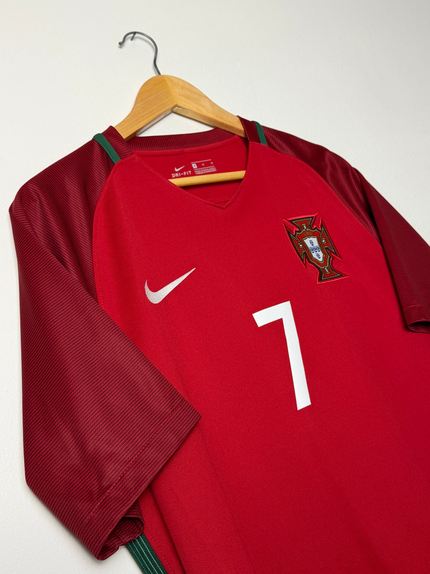 Cristiano Ronaldo Portugal 2016 home football shirt (M)