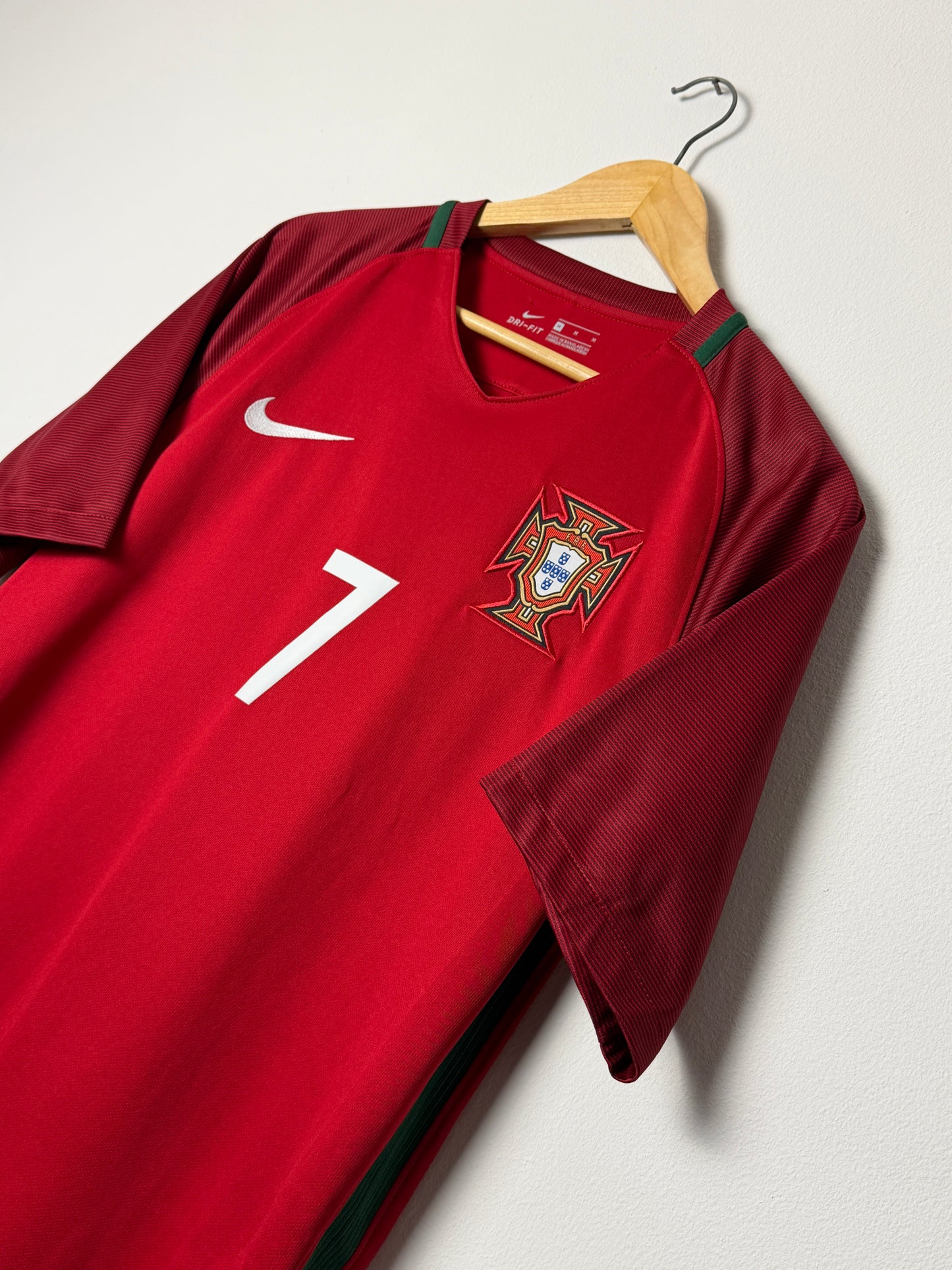 Cristiano Ronaldo Portugal 2016 home football shirt (M)
