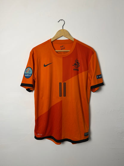 Arjen Robben Netherlands 2012 Euros home football shirt (M)