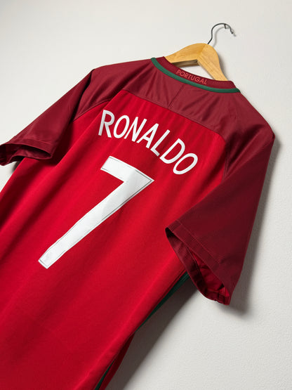 Cristiano Ronaldo Portugal 2016 home football shirt (M)