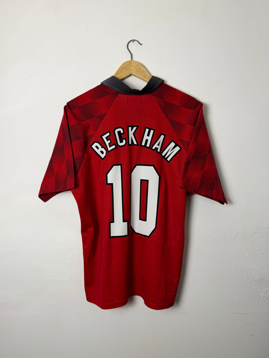 David Beckham Manchester United 1996-97 home football shirt (L)