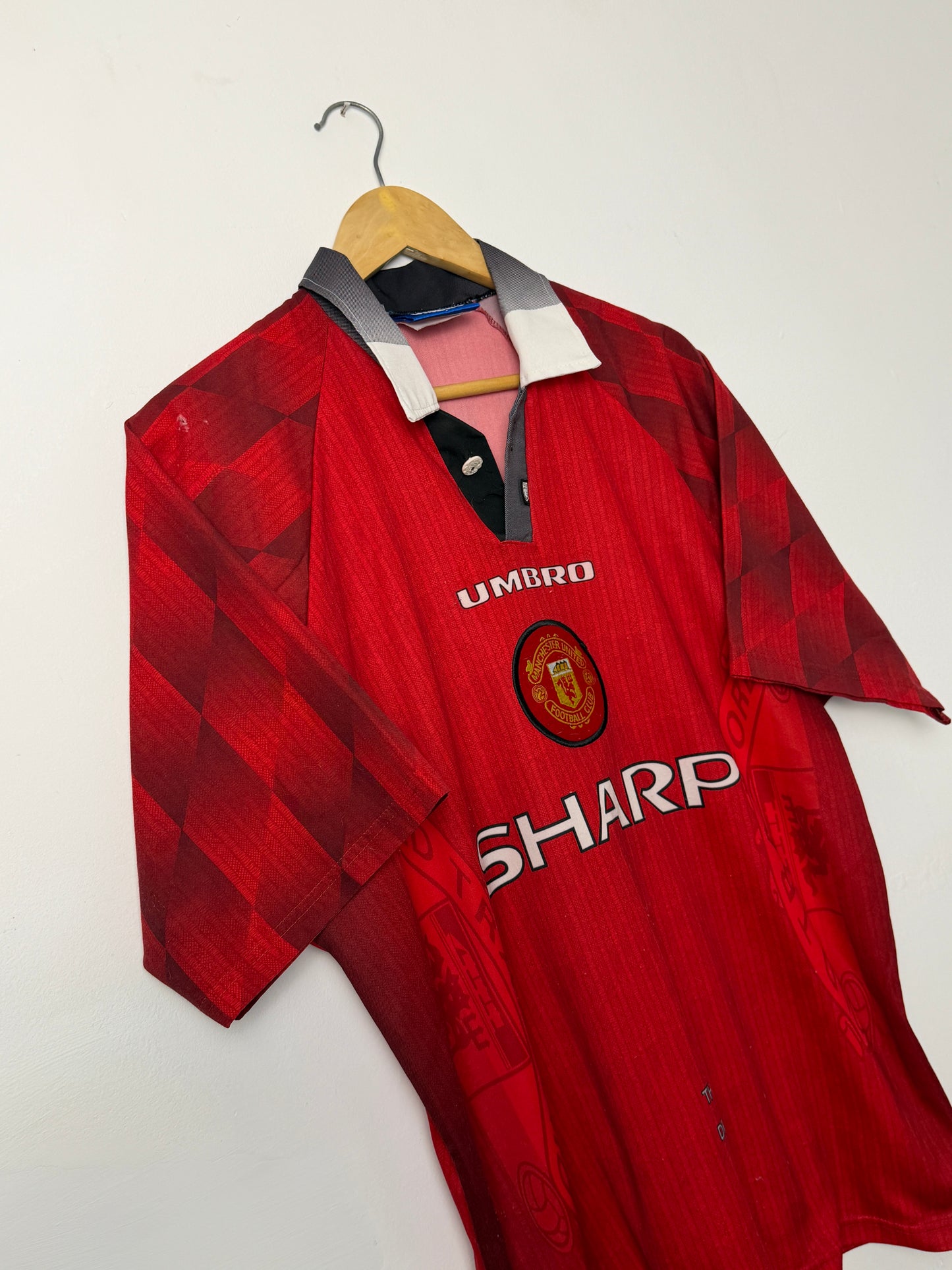 David Beckham Manchester United 1996-97 home football shirt (L)