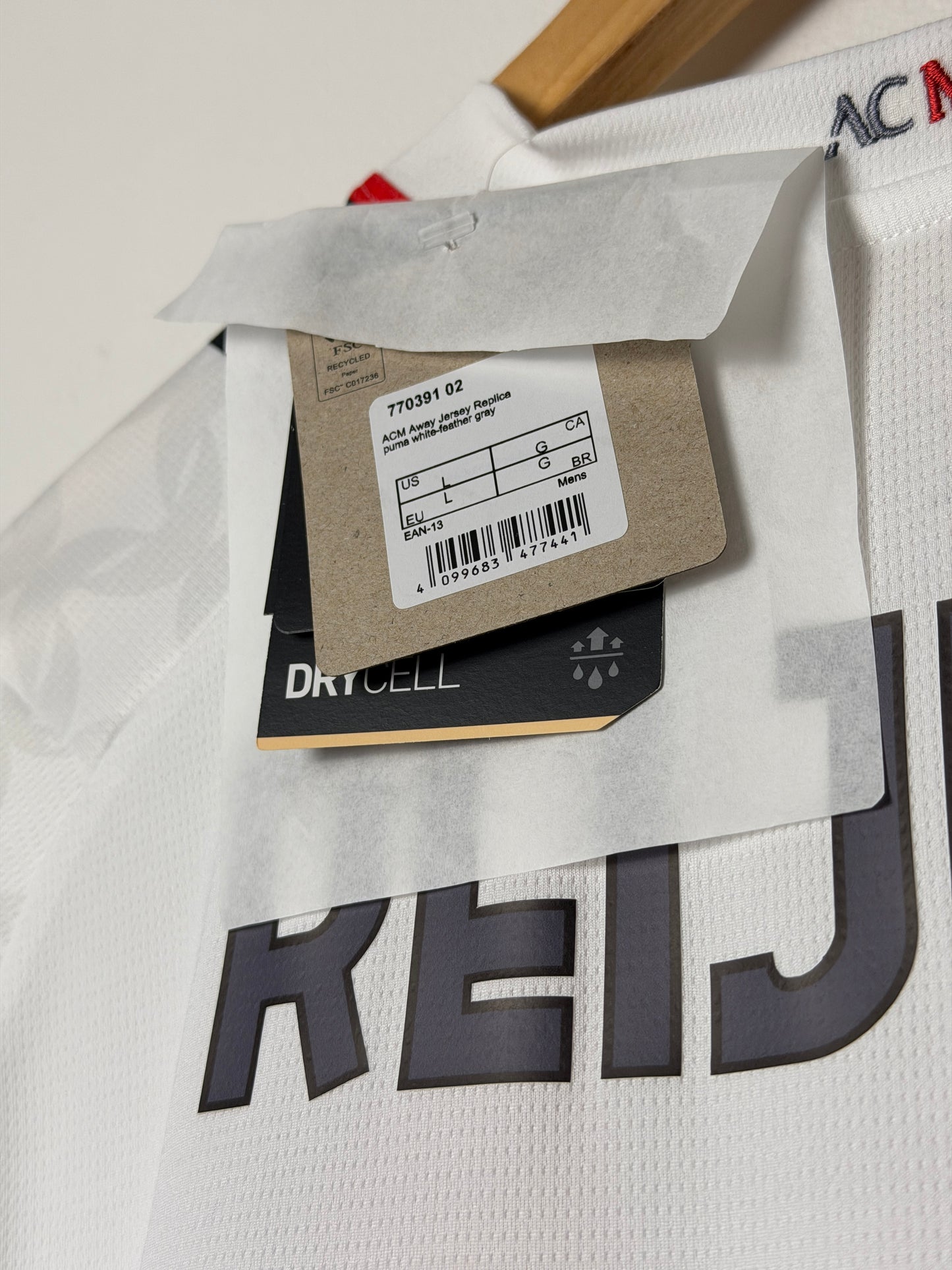 Tijjani Reijnders AC Milan 2023-24 away football shirt (M)