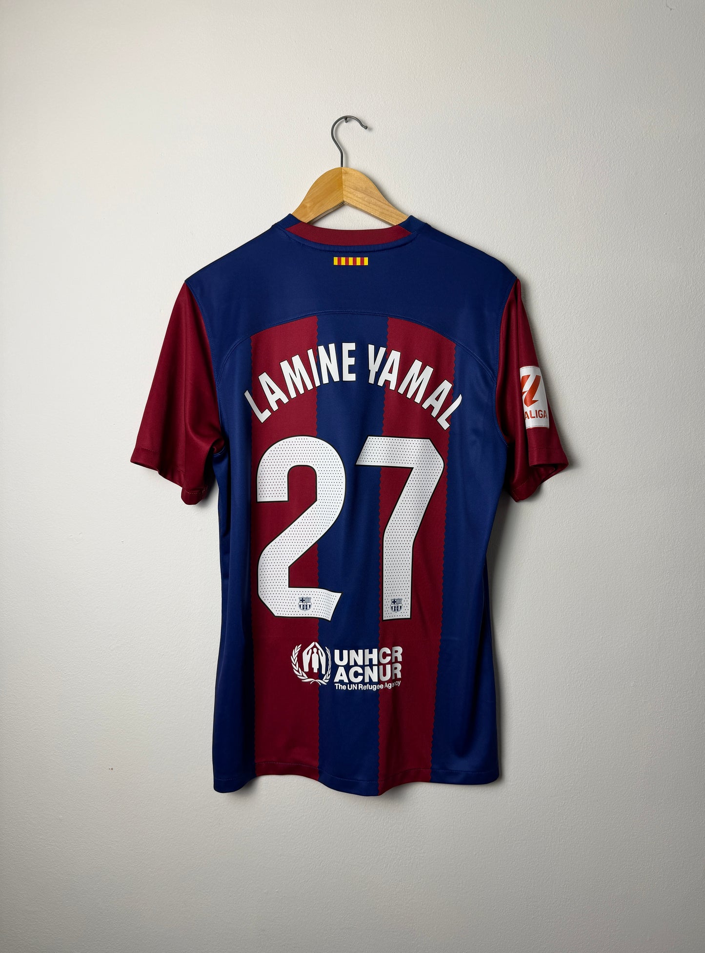 Lamine Yamal FC Barcelona 2023-24 home football shirt (M)