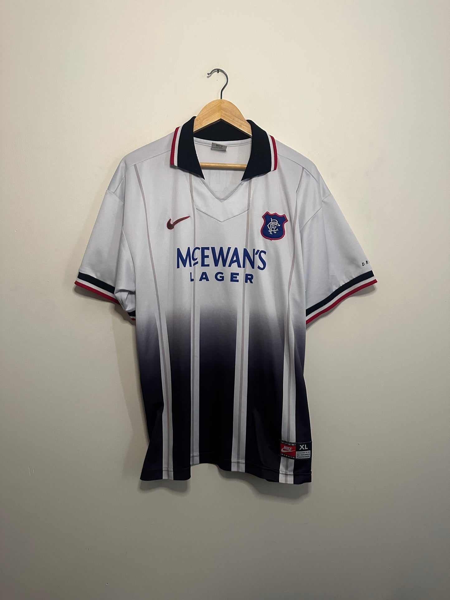 Ally McCoist Rangers FC 1997-99 away football shirt (XL)