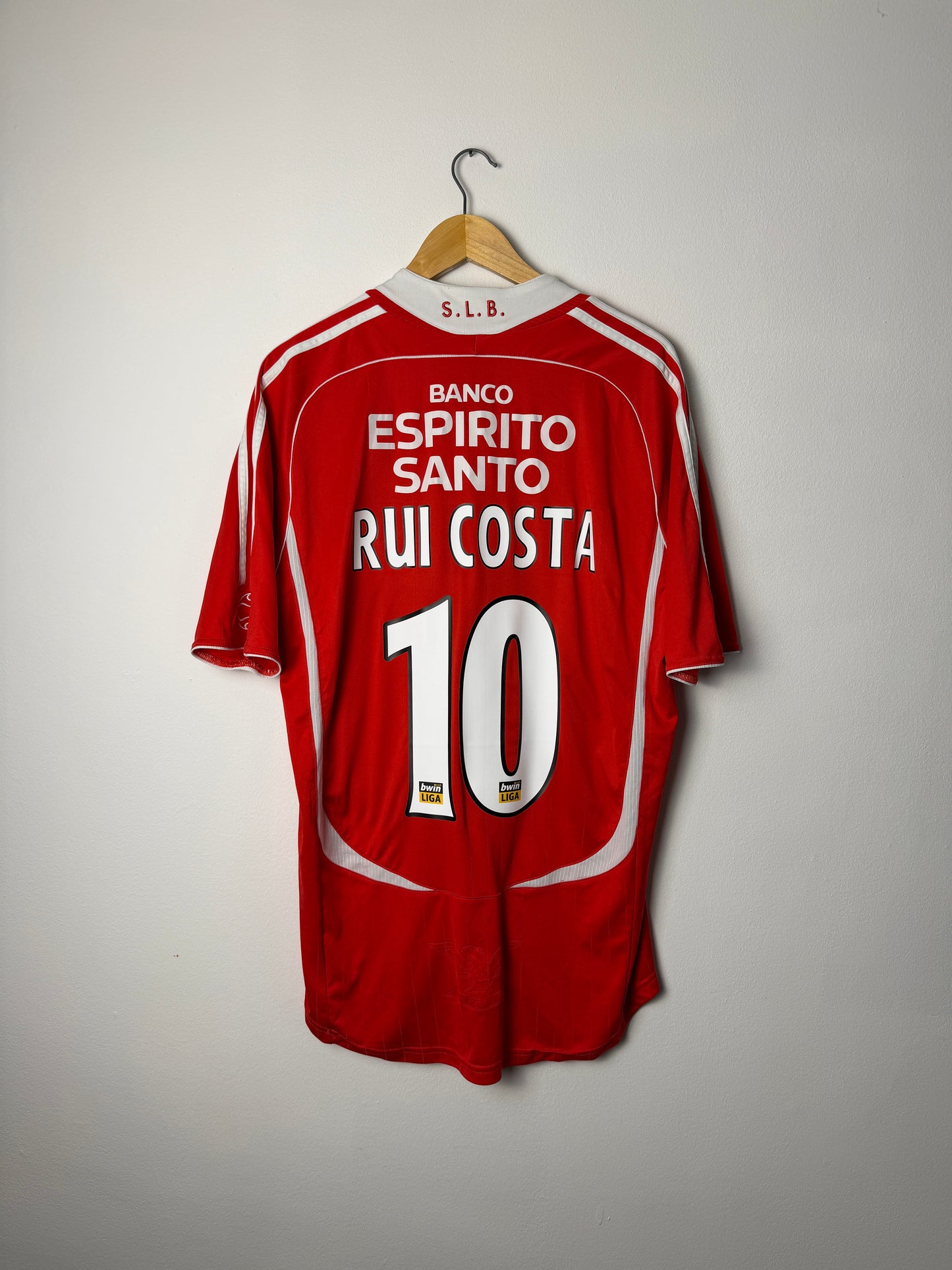 Rui Costa SL Benfica 2006-07 home football shirt (L)