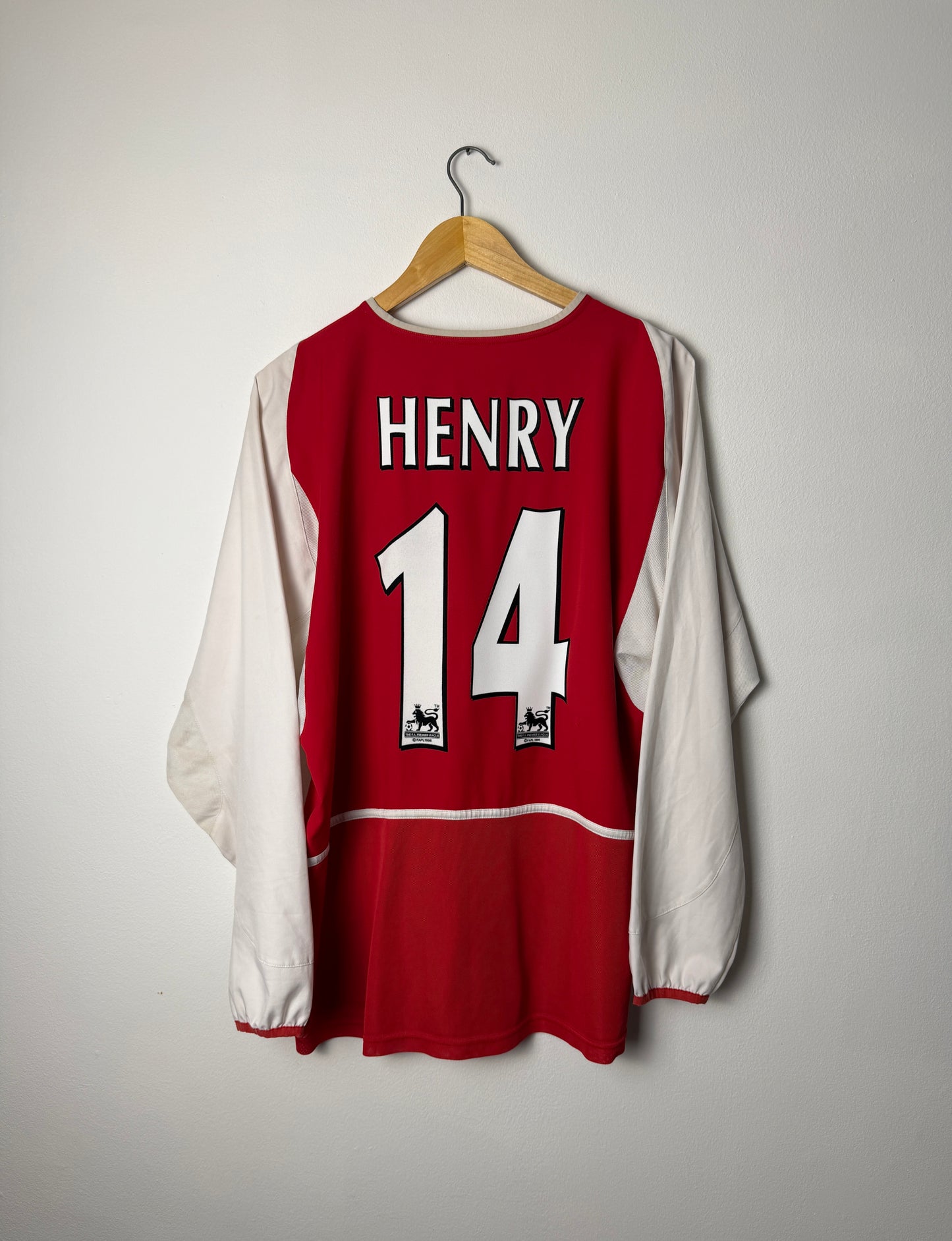 Thierry Henry Arsenal FC 2003-04 long sleeve home football shirt (M)