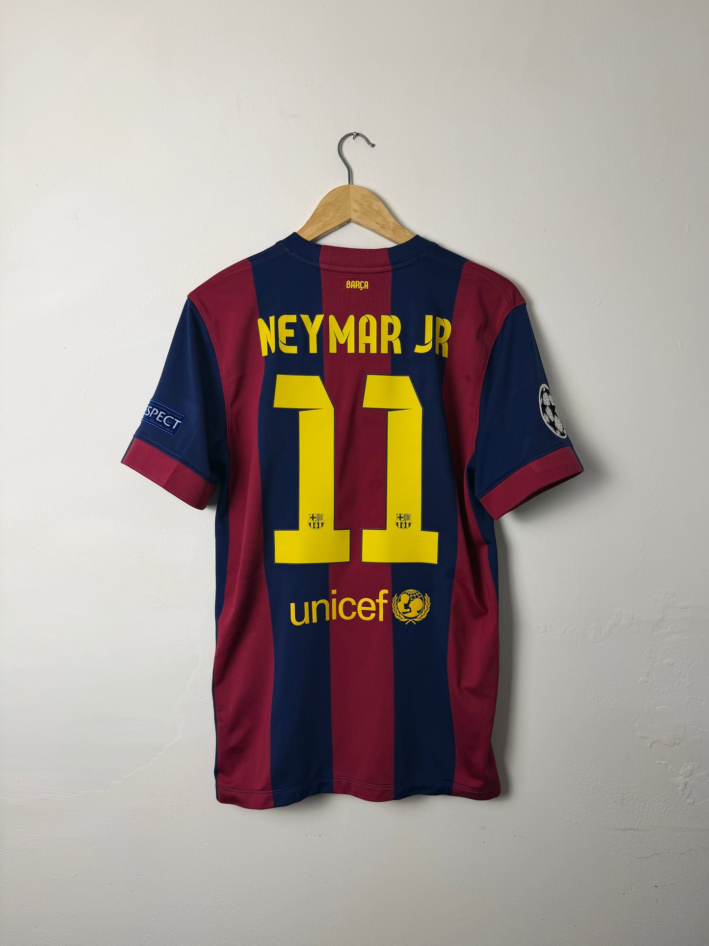 Neymar JR FC Barcelona 2014-15 Champions League final edition home football shirt (M)