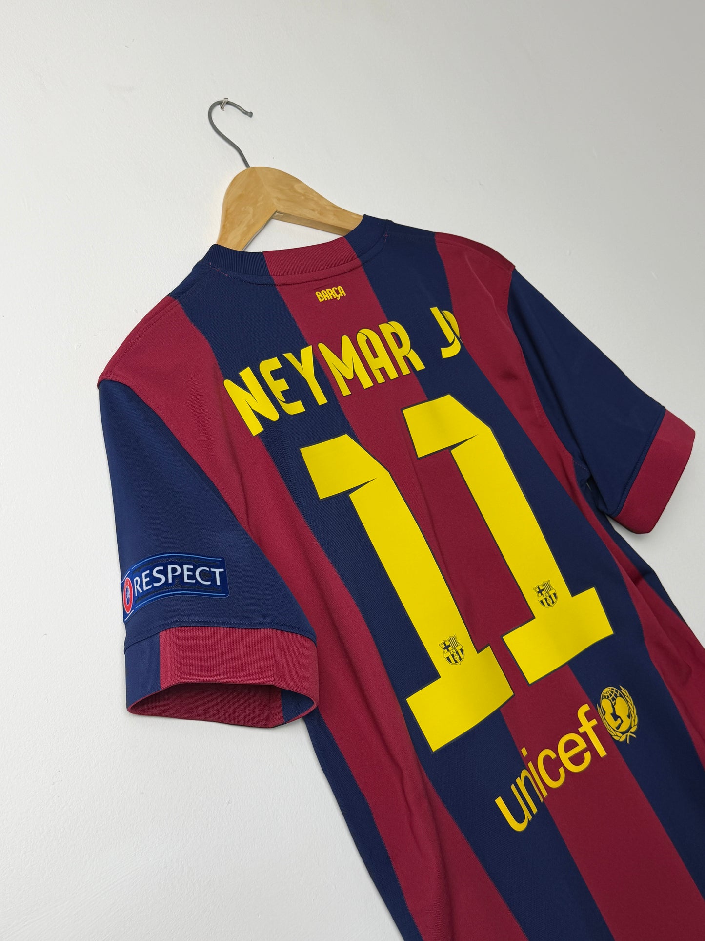 Neymar JR FC Barcelona 2014-15 Champions League final edition home football shirt (M)