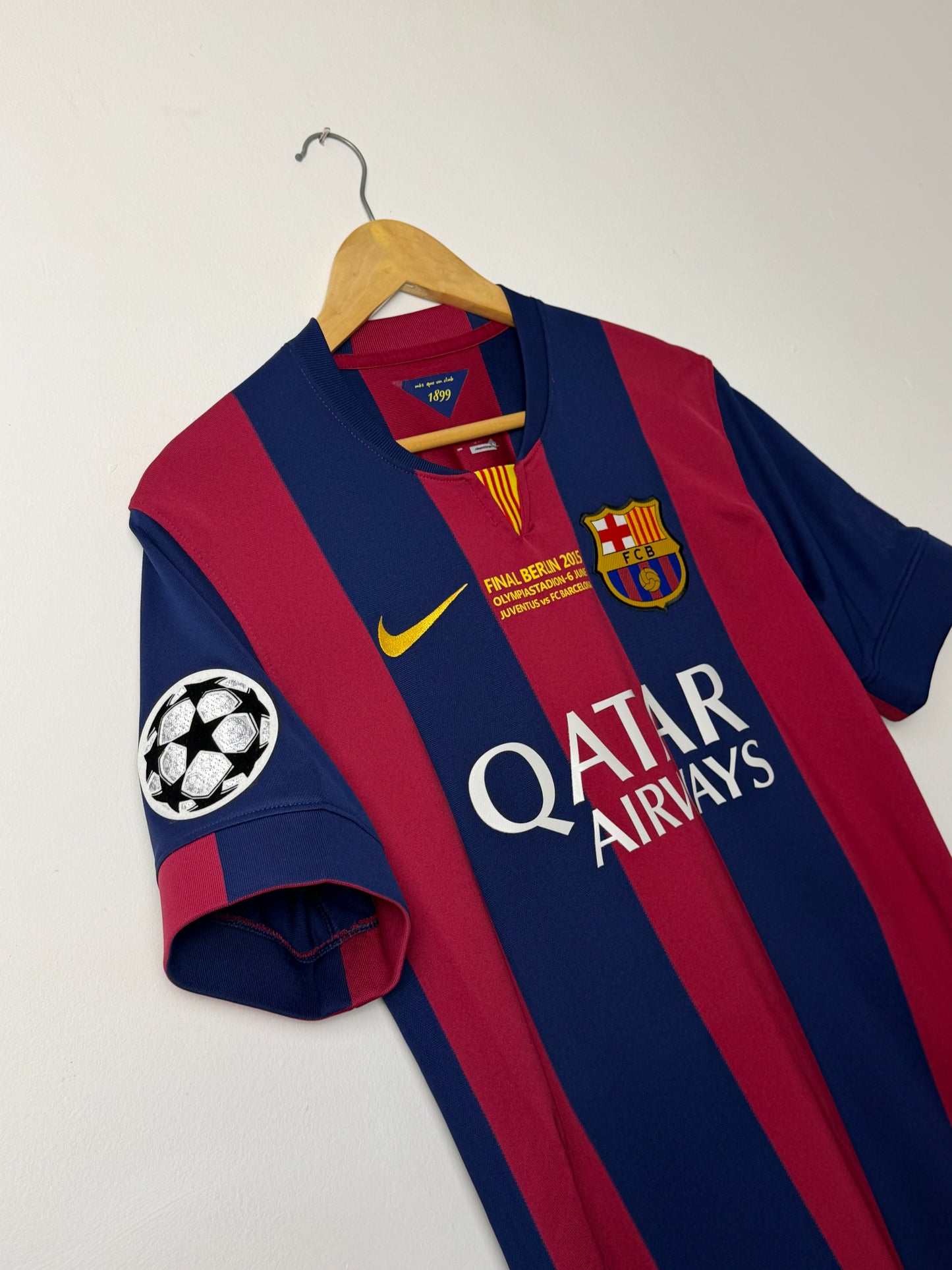 Neymar JR FC Barcelona 2014-15 Champions League final edition home football shirt (M)