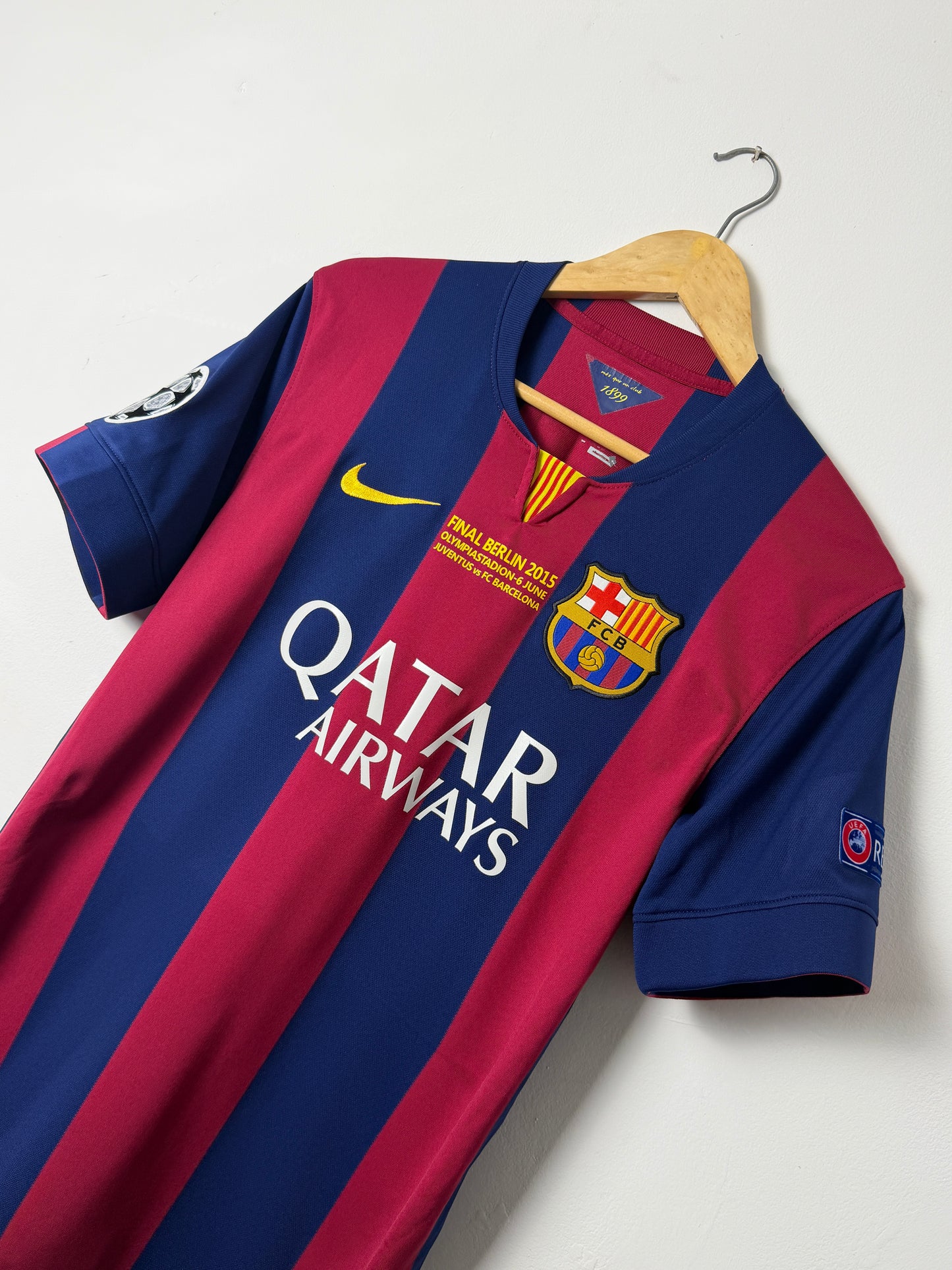 Neymar JR FC Barcelona 2014-15 Champions League final edition home football shirt (M)