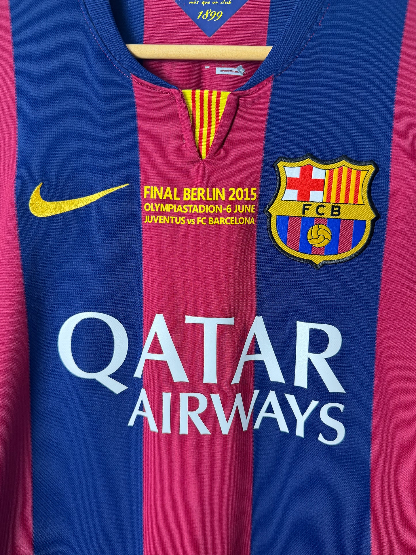 Neymar JR FC Barcelona 2014-15 Champions League final edition home football shirt (M)