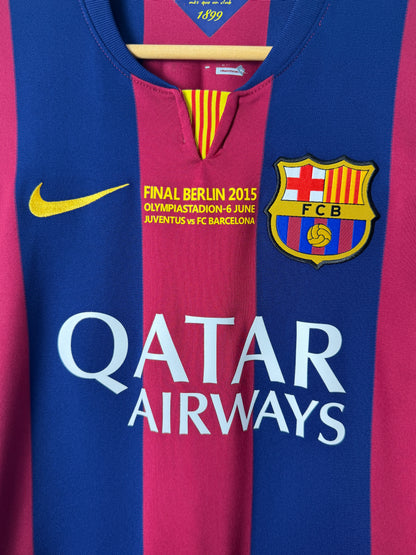 Neymar JR FC Barcelona 2014-15 Champions League final edition home football shirt (M)