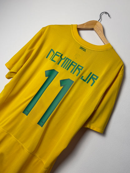 Neymar JR Brazil 2011 home football shirt (XL)