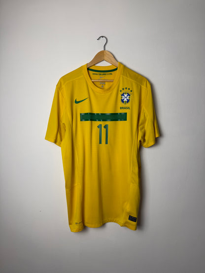 Neymar JR Brazil 2011 home football shirt (XL)