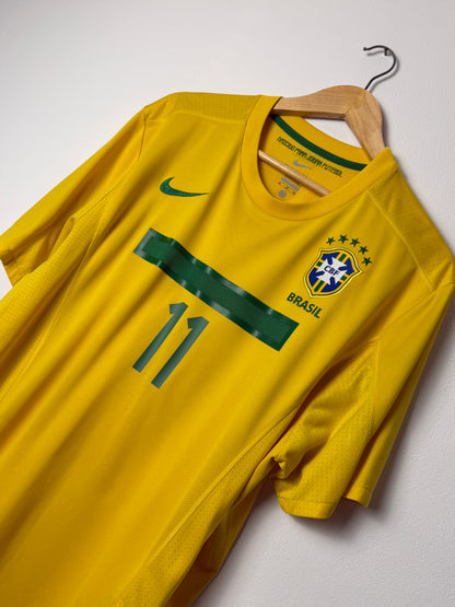 Neymar JR Brazil 2011 home football shirt (XL)