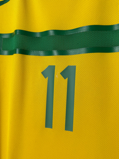 Neymar JR Brazil 2011 home football shirt (XL)