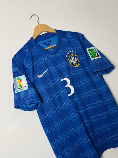 Thiago Silva Brazil 2014 World Cup away football shirt (M)