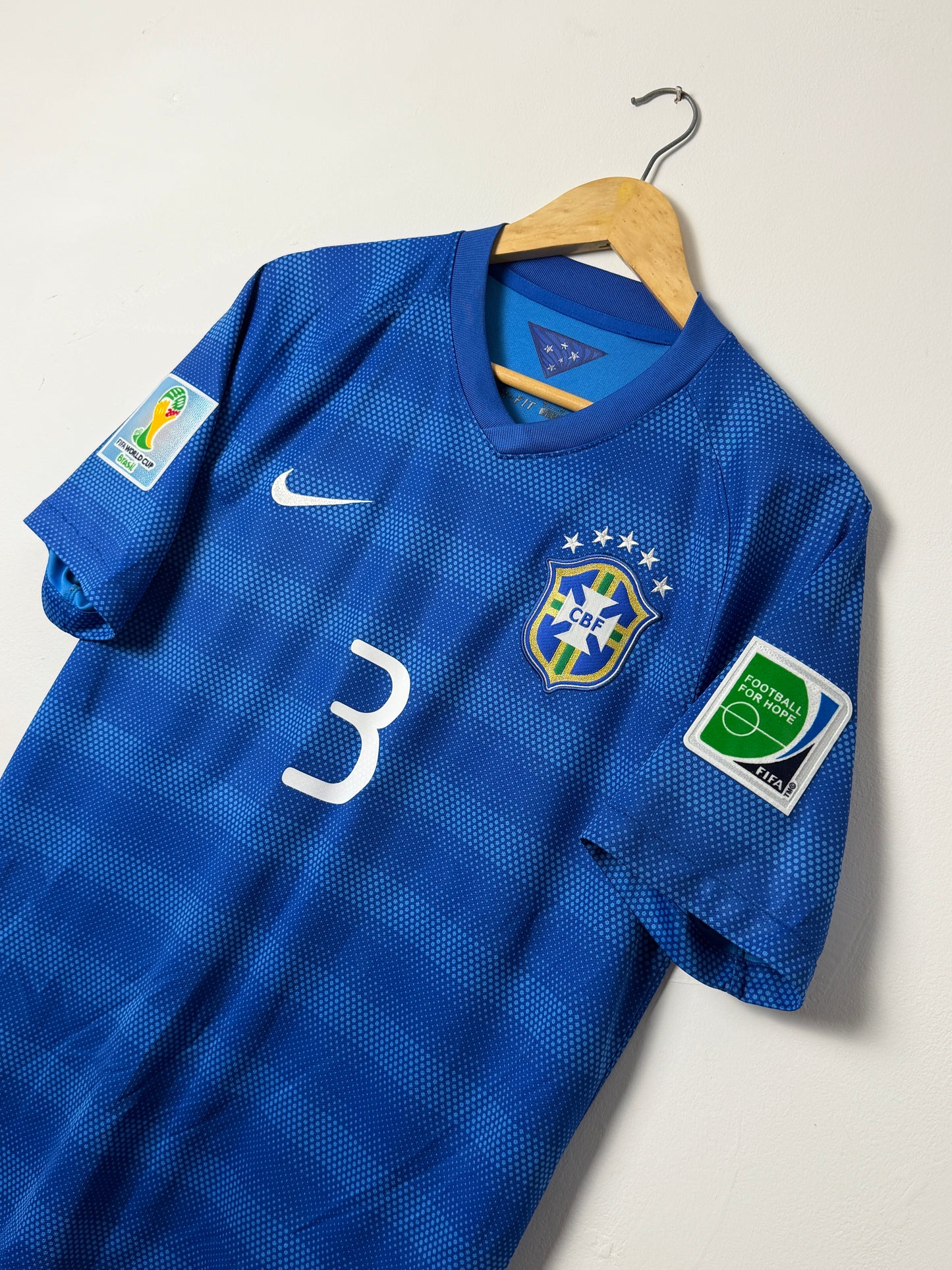 Thiago Silva Brazil 2014 World Cup away football shirt (M)