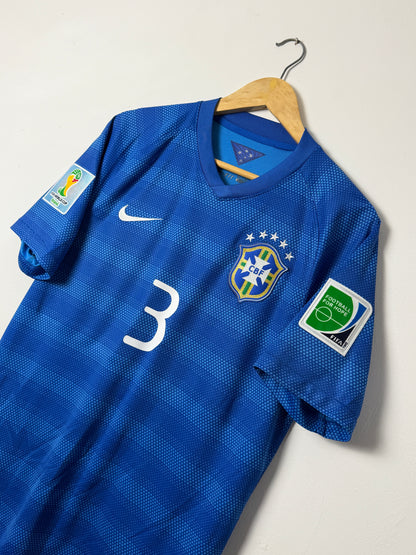 Thiago Silva Brazil 2014 World Cup away football shirt (M)