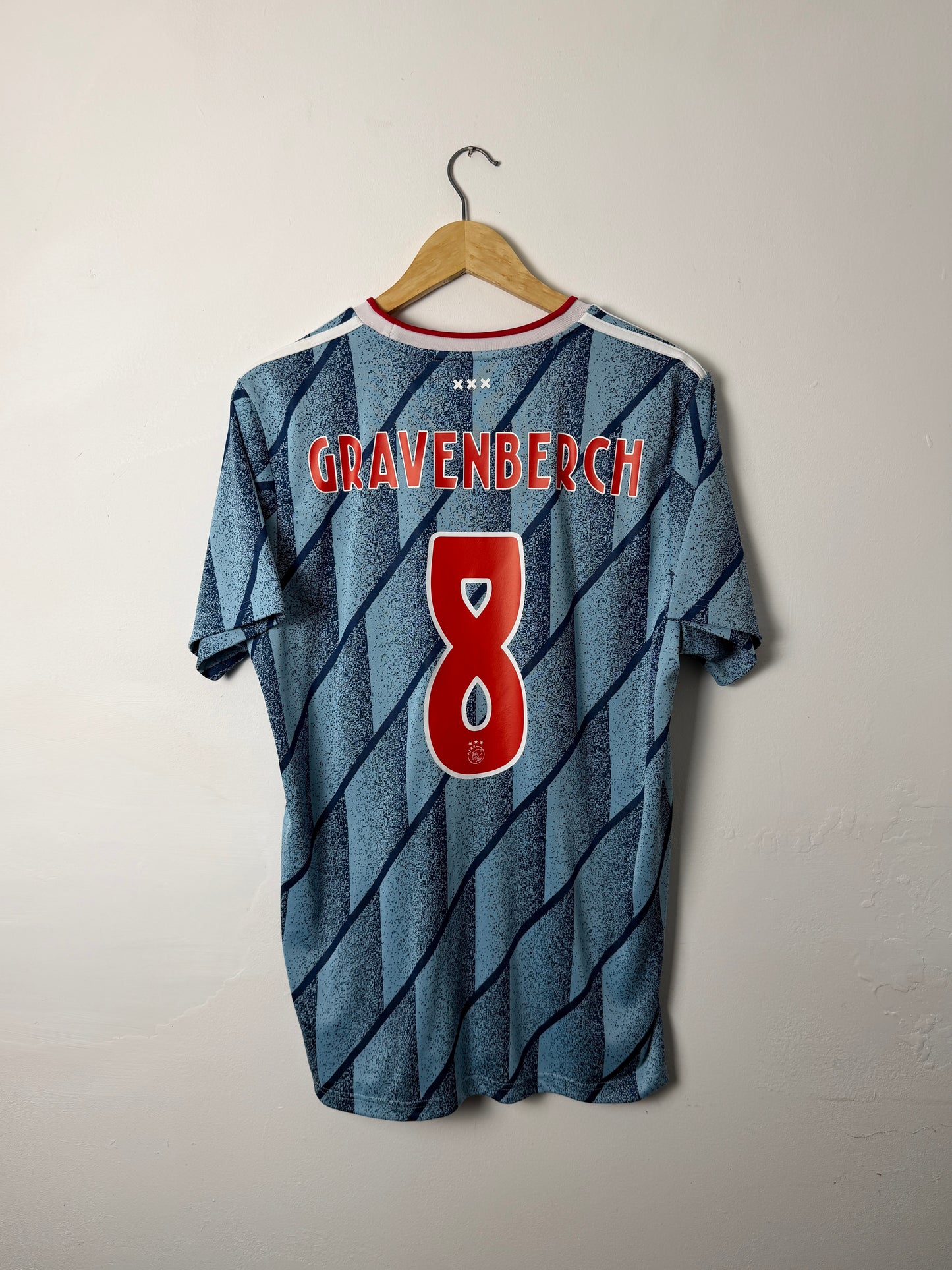 Ryan Gravenberch AFC Ajax 2020-21 away football shirt (L)