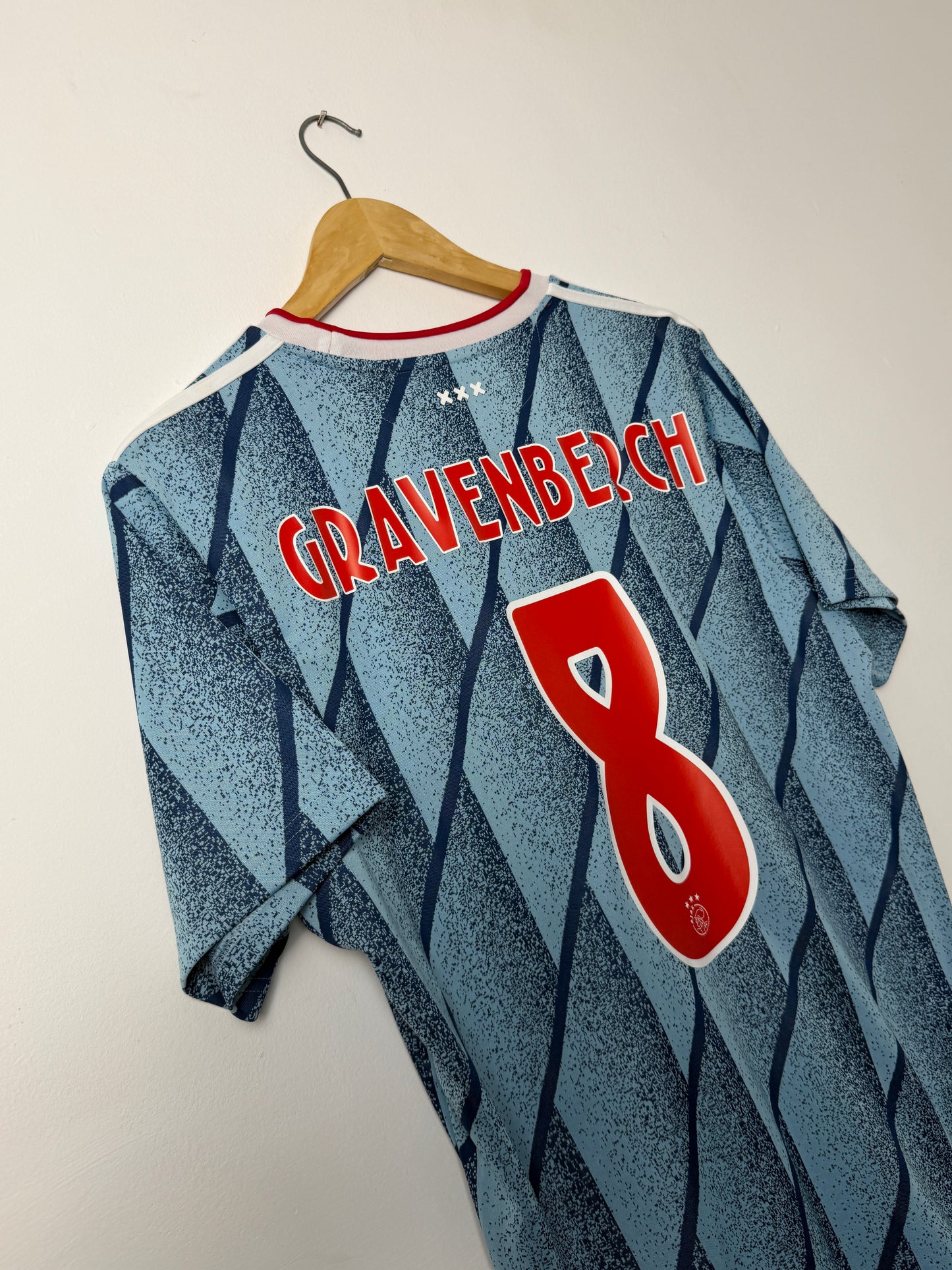 Ryan Gravenberch AFC Ajax 2020-21 away football shirt (L)